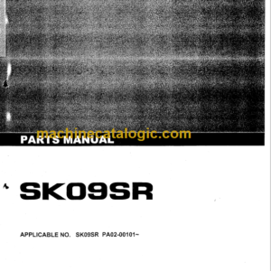 KOBELCO SK09SR PARTS MANUAL