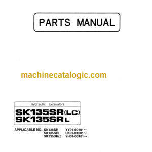 KOBELCO SK135SRLC SK135SRL PARTS MANUAL