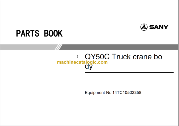 SANY QY50 PARTS MANUAL