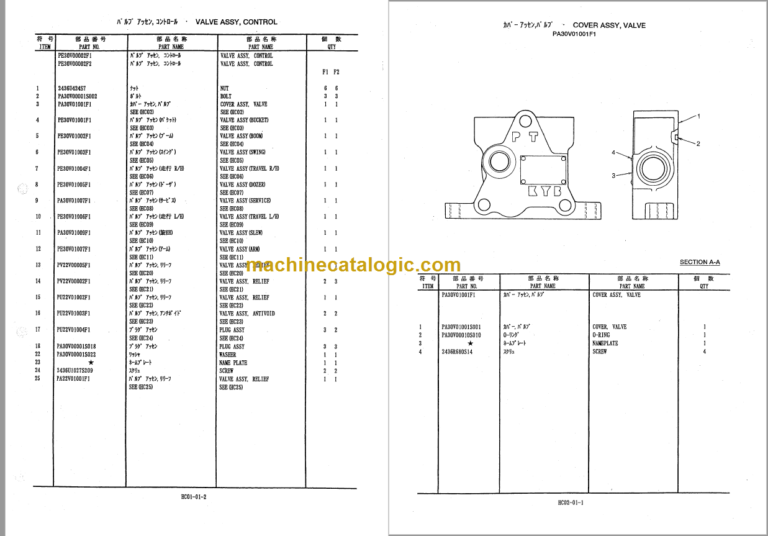KOBELCO SK09SR PARTS MANUAL