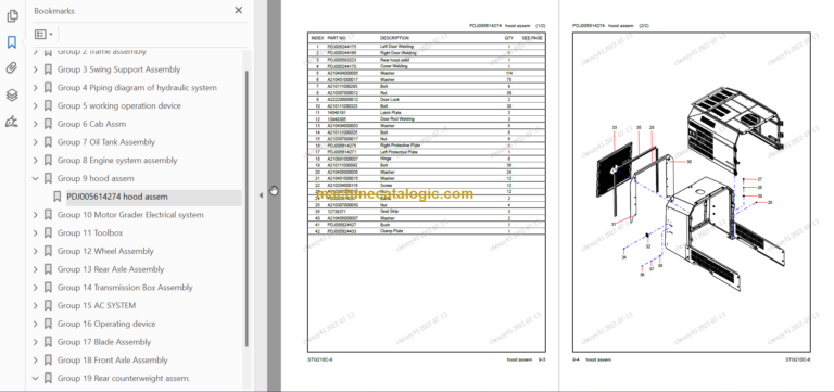 SANY STG190C-8 PARTS BOOK