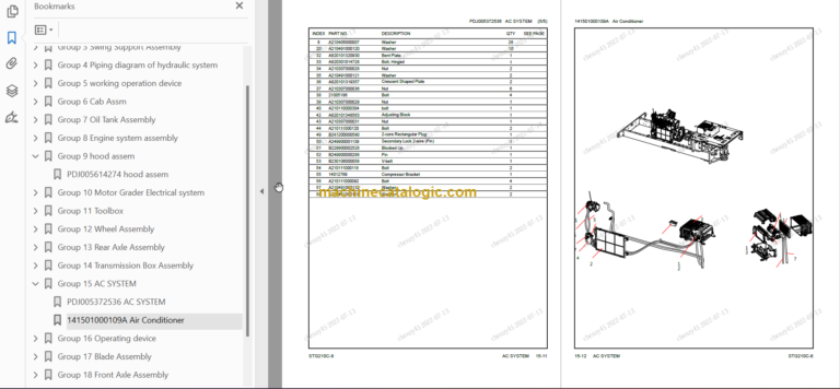 SANY STG190C-8 PARTS BOOK