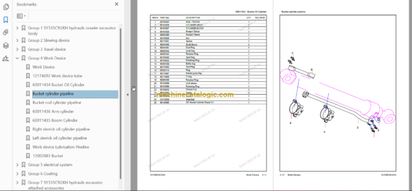 SANY SY335 Parts Book