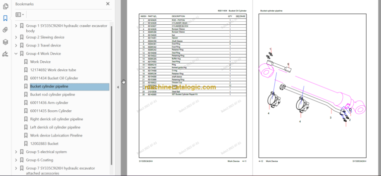 SANY SY335 Parts Book