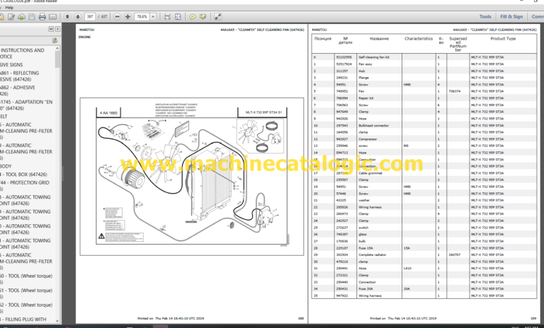 Manitou Parts manual
