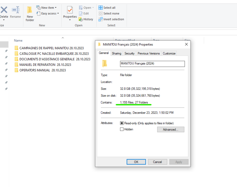 Manitou Repair Manual SET 2024 (French Language)