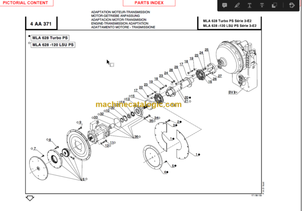 Manitou MLA 628 120 LSU SERIES 3-E2 PARTS MANUAL