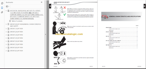 Manitou MLT 625 H SERIES Repair Manual