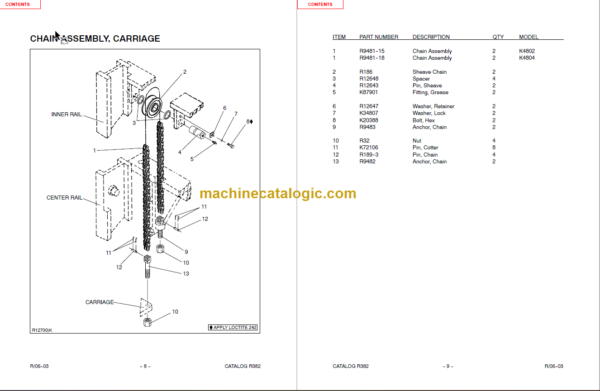 MANITOU 4800 Series Parts Manual