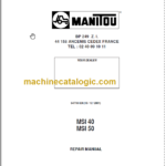 MANITOU MSI 40 REPAIR MANUAL