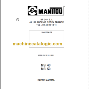 MANITOU MSI 40 REPAIR MANUAL