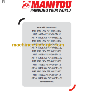 Manitou MRT 1440 EASY 75P 400 ST3B S2 REPAIR MANUAL