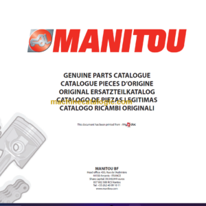 Manitou MLT 630 SB E2 PARTS CATALOGUE