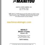 MANITOU MSI 30 D Series 2-E2 PARTS MANUAL