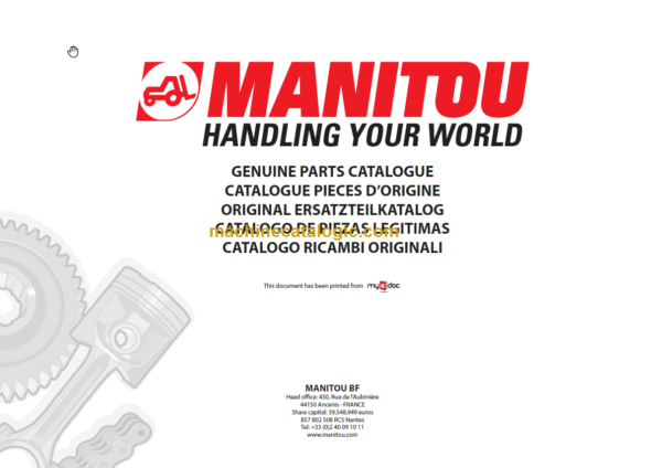 MANITOU MC 20 E Parts Catalogue