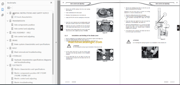 MANITOU ME 318 Repair Manual