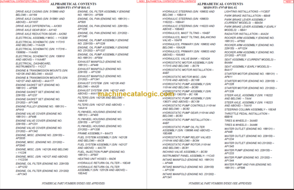 MANITOU MSI 50D PARTS MANUAL