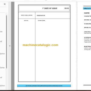 Manitou MHT 860 LT-E3 REPAIR MANUAL