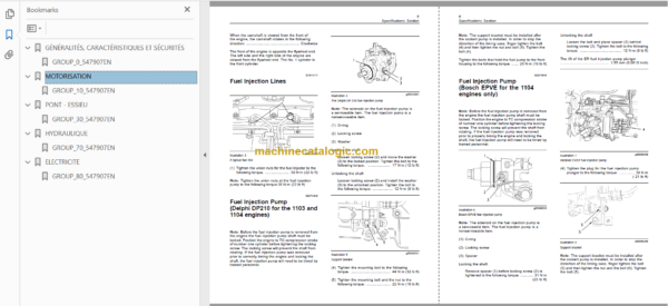 Manitou MLT 627 Repair Manual