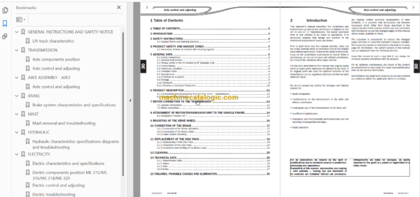 MANITOU ME 320 Repair Manual