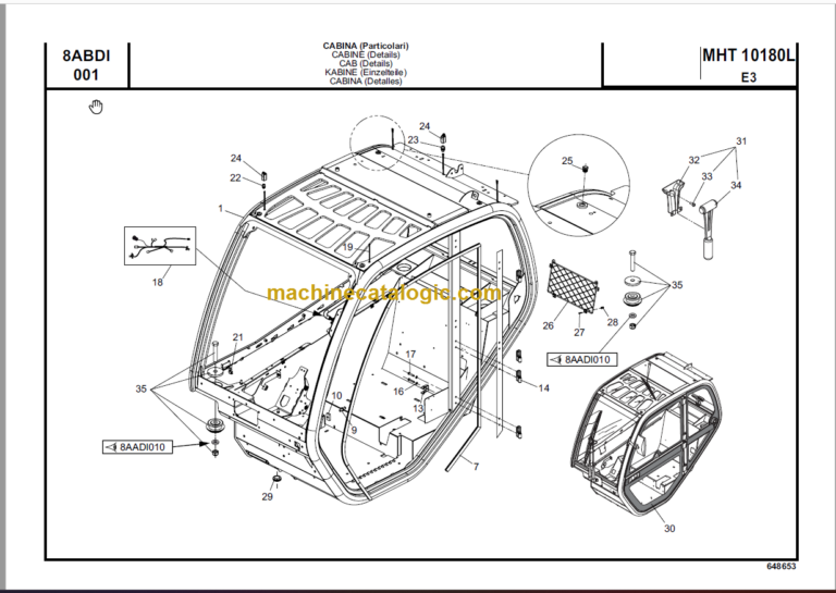 Manitou MHT 10180L E3 PARTS CATALOGUE