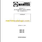 MANITOU MSI 50 REPAIR MANUAL