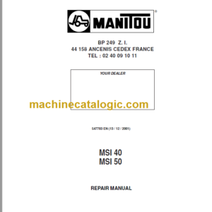 MANITOU MSI 50 REPAIR MANUAL