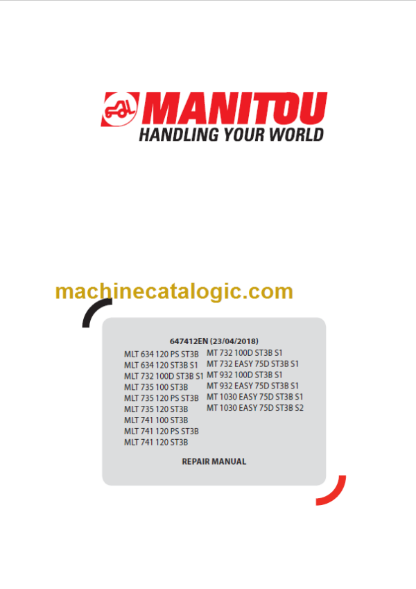 Manitou MLT 634 120 ST3B Repair Manual