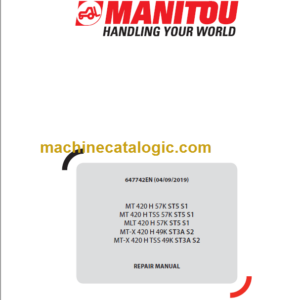 Manitou MLT 420 H ST5 S1 Repair Manual