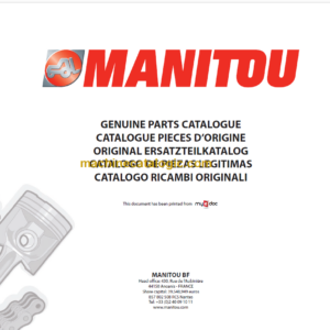 Manitou MLT 630 TURBO SB E2 PARTS CATALOGUE