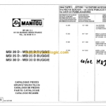 MANITOU MSI 20D - MSI 20D BUGGIE PARTS CATALOGUE