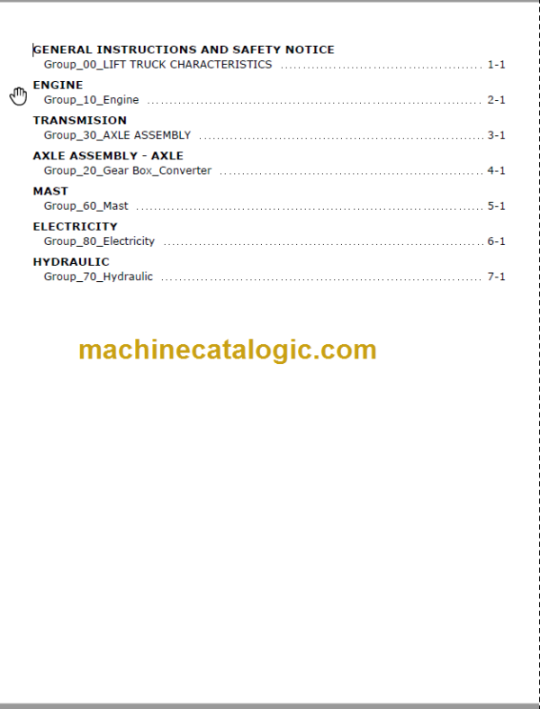 MANITOU M26-M50 MC30-MC79 Series 3-E2 Repair Manual