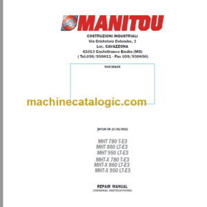 MHT 950 LT-E3 REPAIR MANUAL