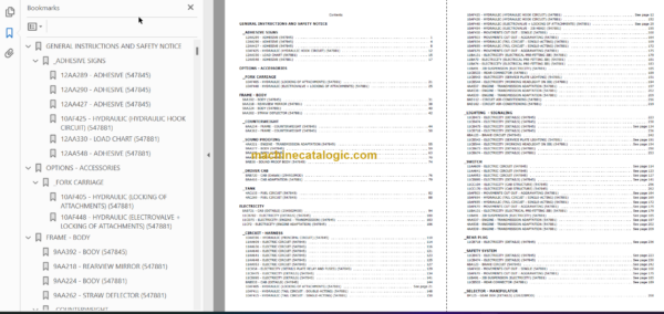 Manitou MLT 630 TURBO SB E2 PARTS CATALOGUE