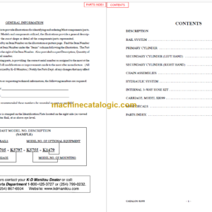 MANITOU 8000 Series Parts Manual