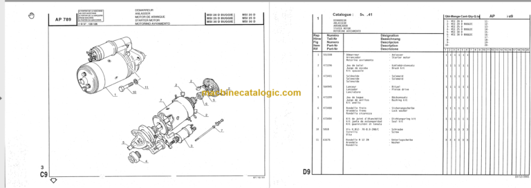 MANITOU MSI 20D - MSI 20D BUGGIE PARTS CATALOGUE