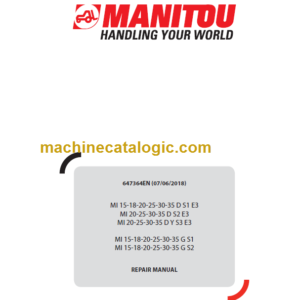 MANITOU MI 15-18-20-25-30-35 D S1 E3 REPAIR MANUAL