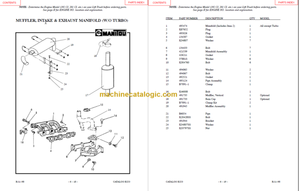 MANITOU S402TC-D PARTS MANUAL