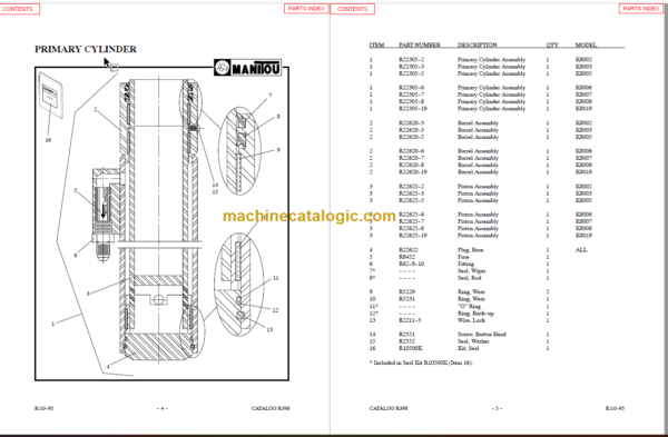 MANITOU 8000 Series Parts Manual