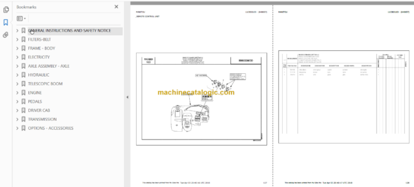 Manitou MHT 10225 L EVOLUTION E3 PARTS CATALOGUE