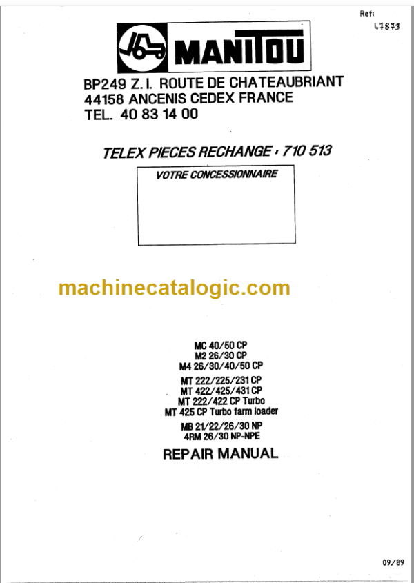 MANITOU M2-M4-MT-MB-4RM 26-30-40-50 Repair Manual_47873