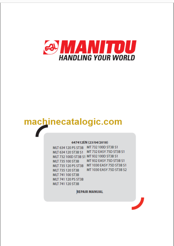 Manitou MLT 732 100D ST3B S1 Repair Manual