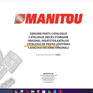 Manitou MLT 634 120 LSU SB E2 PARTS CATALOGUE