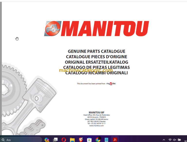 Manitou MLT 634 120 LSU SB E2 PARTS CATALOGUE