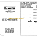 MANITOU MSI 25D - MSI 25D BUGGIE PARTS CATALOGUE