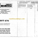 Manitou MVT 1330 L COMFORT LINE PARTS MANUAL