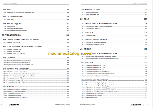 Manitou MLT 741 140 V PLUS D ST5 S1 Service Manual