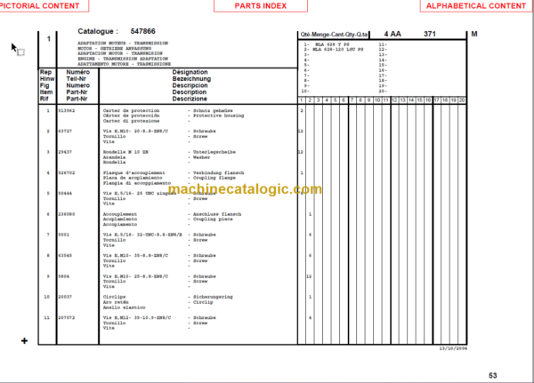 Manitou MLA 628 120 LSU SERIES 3-E2 PARTS MANUAL