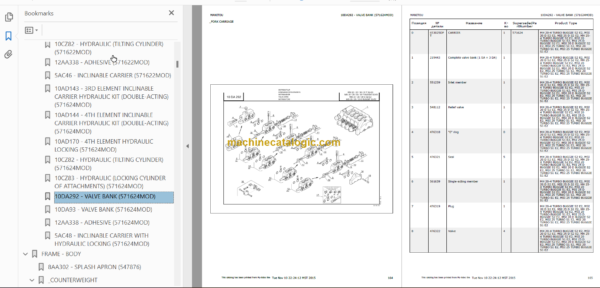 MANITOU MH 25-4T PARTS CATALOGUE