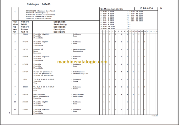 MANITOU M 30-2 + H ST3B PARTS CATALOGUE